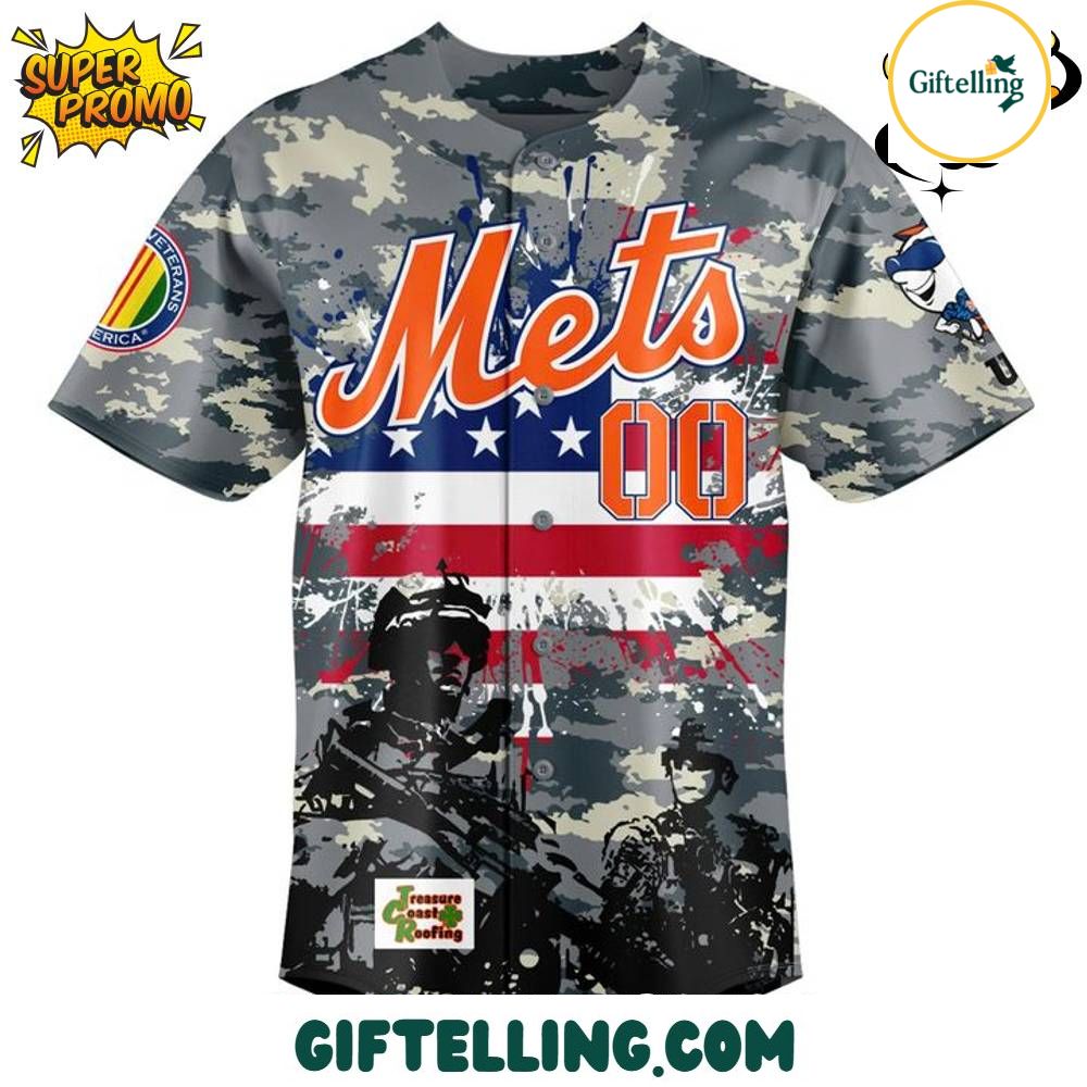The Lucie Mets Military Appreciation Jersey design incorporates military tribute elements that feel authentic rather than token