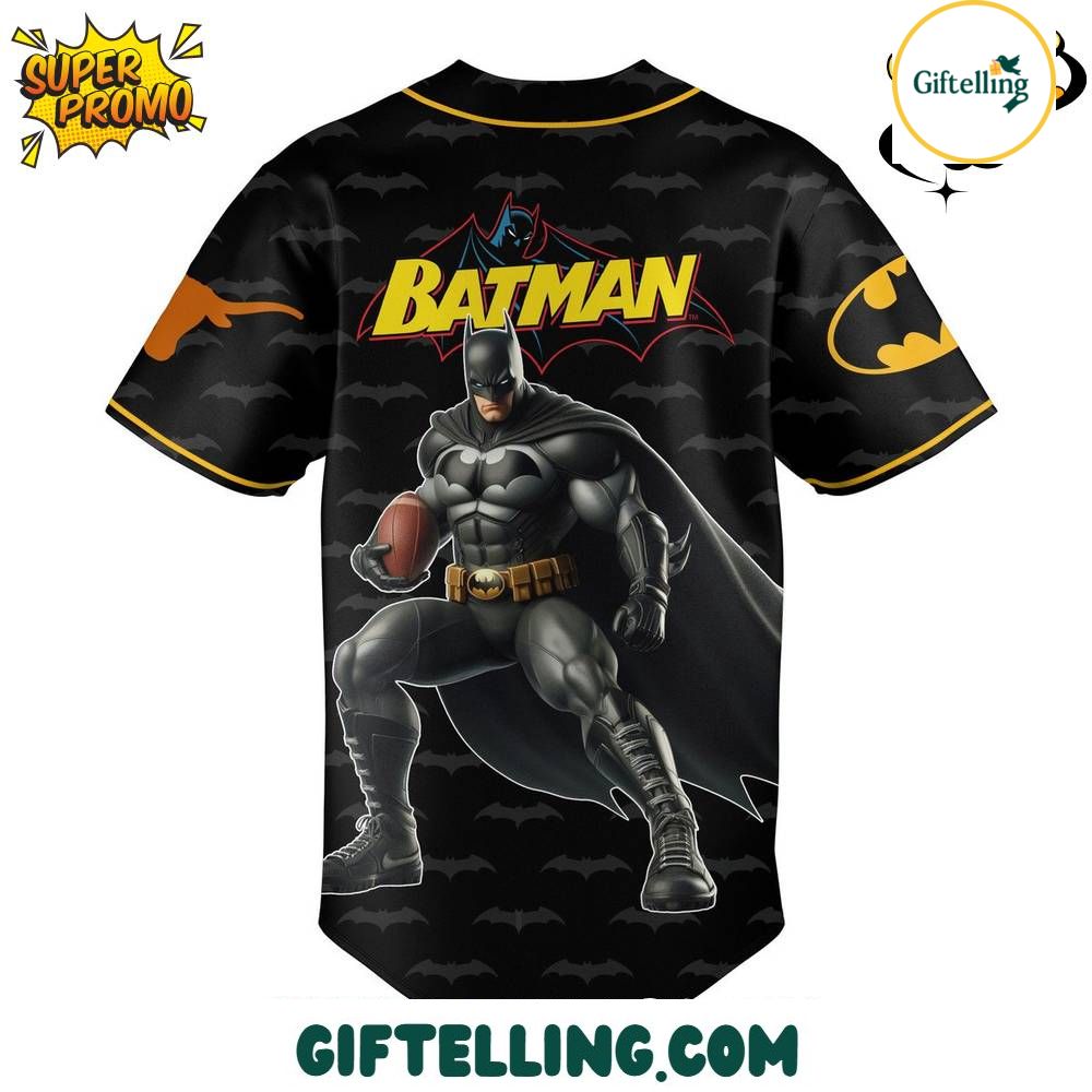 Gotham meets Austin in the Texas Longhorns Batman New 2025 Limited Edition Baseball Jersey