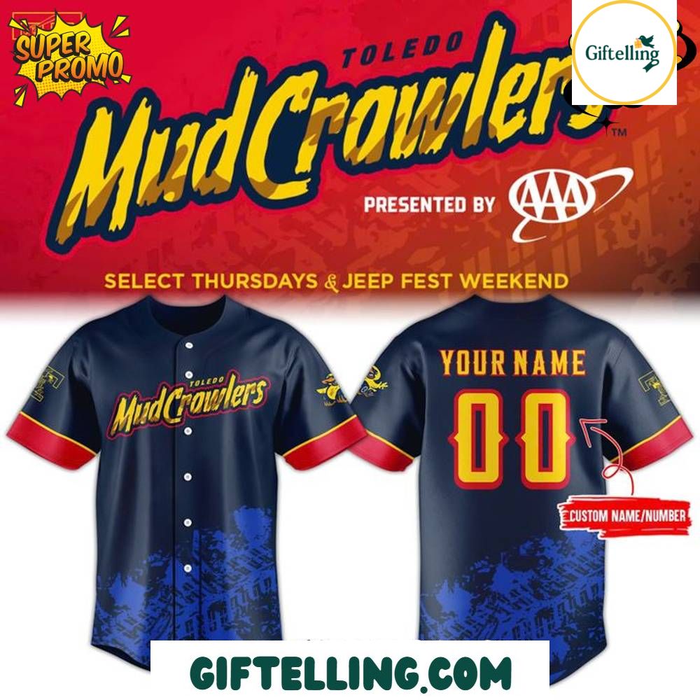 Toledo Mud Hens Crawlers Adult Replica Jersey