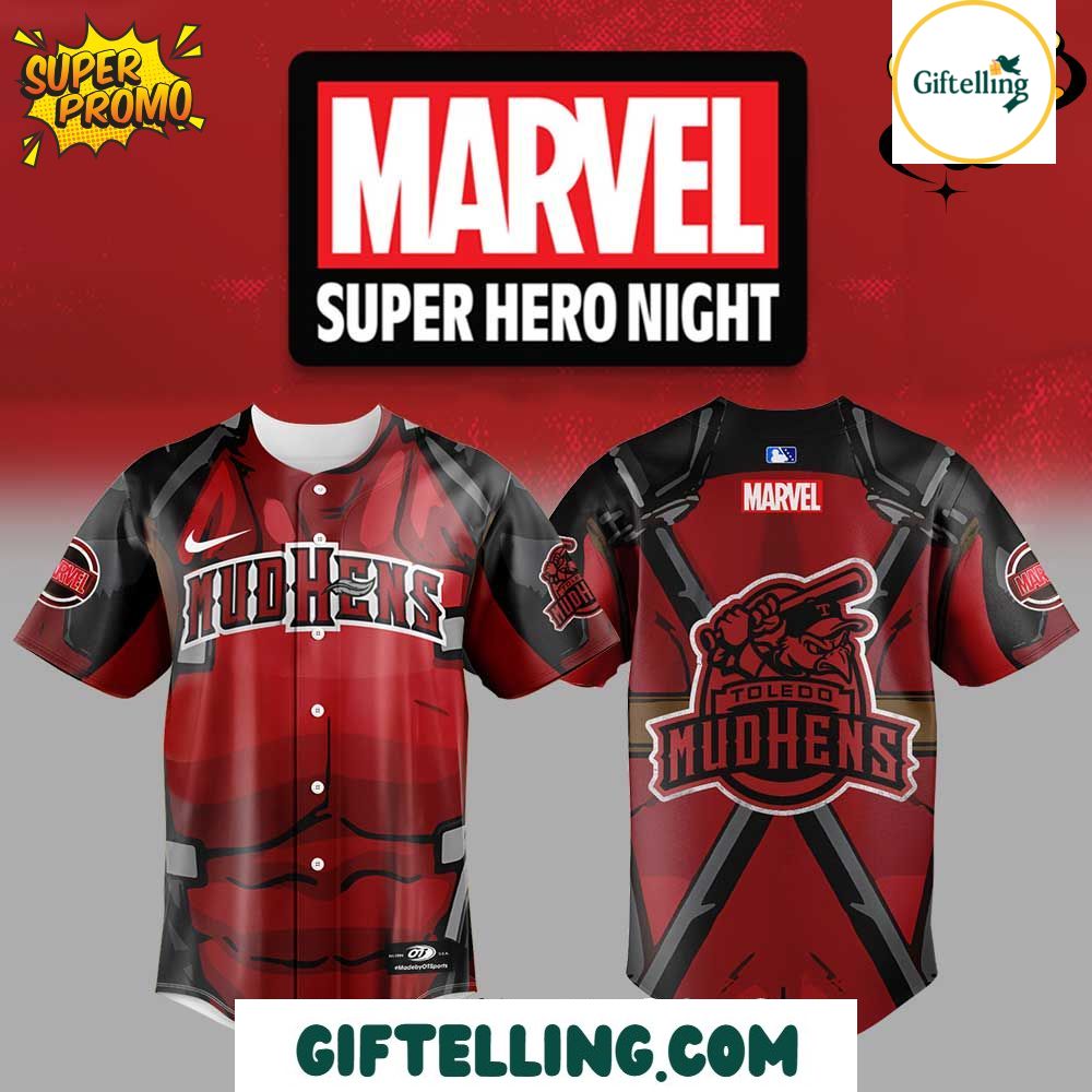 Toledo Mud Hens Marvel Super Hero Night Baseball Jersey