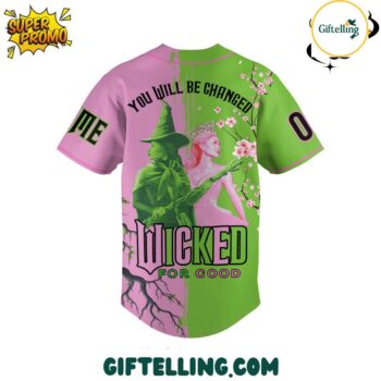 WICKED FOR GOOD Custom Name Baseball Jersey