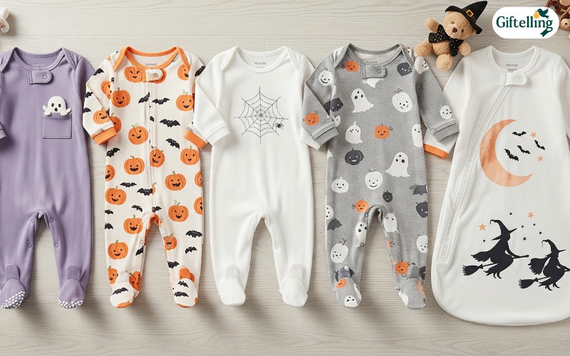Adorable baby Halloween pajamas collection featuring safe, comfortable designs with gentle spooky themes for infants