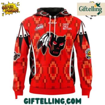 The Calgary Hitmen Every Child Matters 2025 Limited Edition Hoodie honors Indigenous heritage and reconciliation