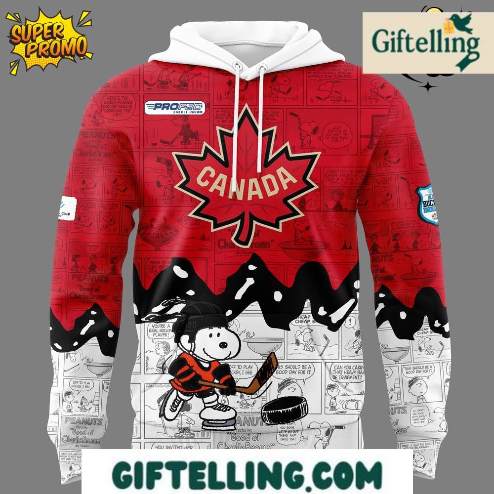 Canada Hockey 75th Anniversary of Peanuts Hoodie