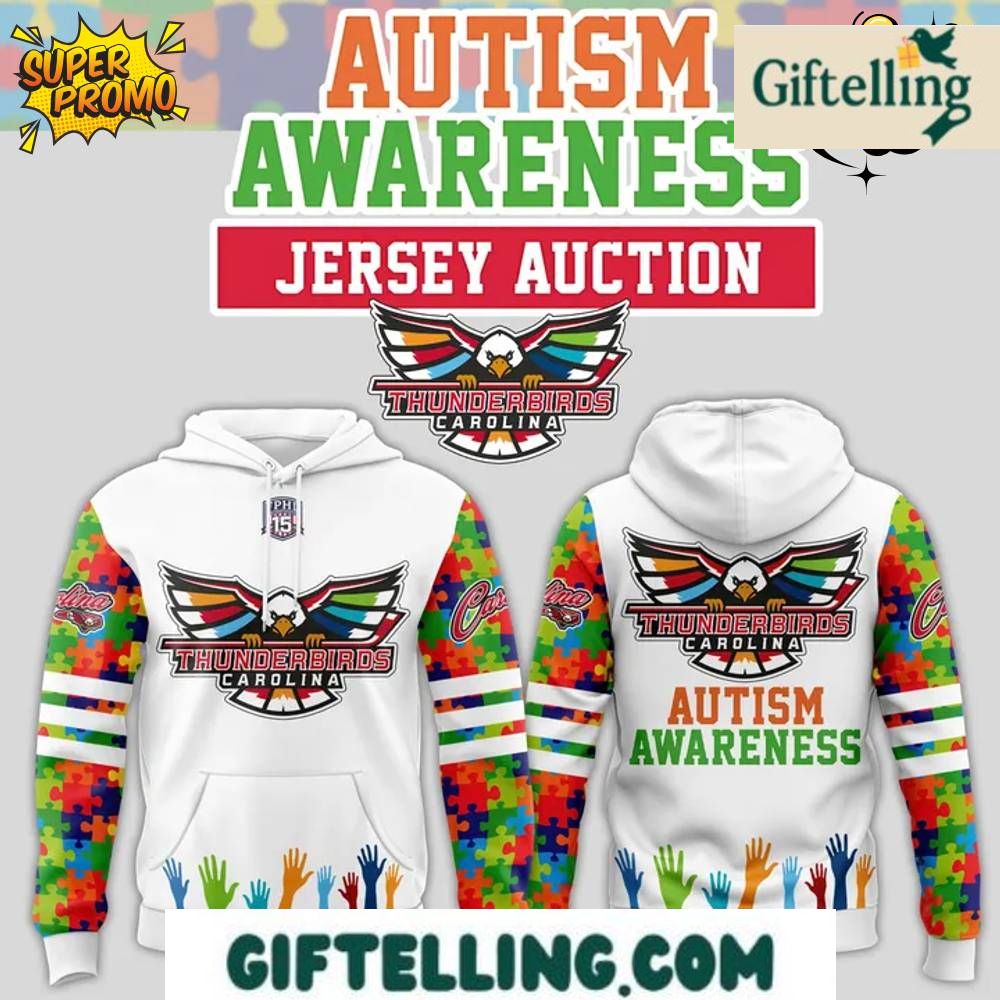 Carolina Thunderbirds Austism Awareness 2025 Limited Edition Hoodie champions autism awareness and neurodiversity