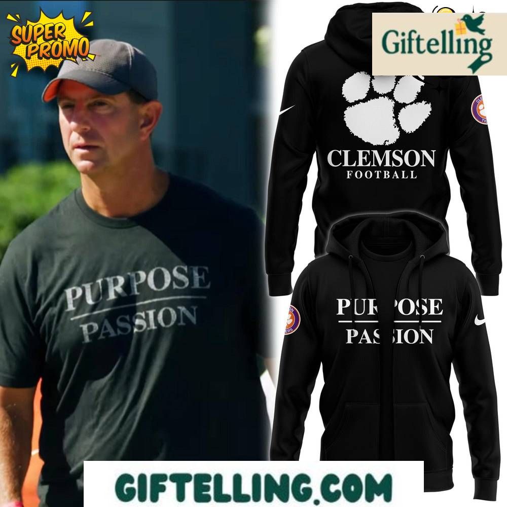 Dabo Swinney Clemson Tigers Football PurposePassion Zip Hoodie