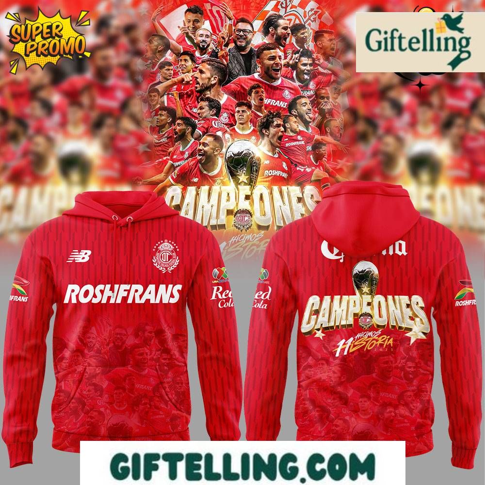 Deportivo Toluca Campeones 2025 Hoodie