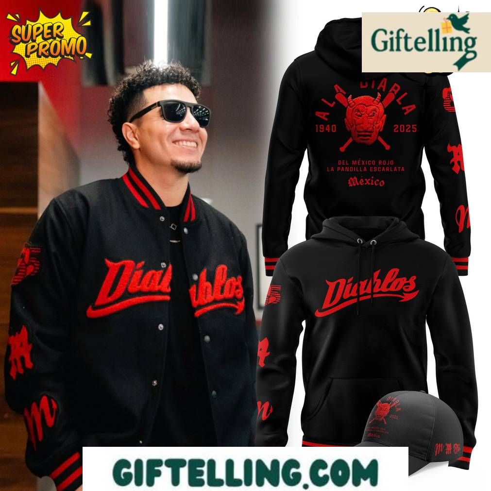 Diablos Rojos del México Ala Diarla Special Black Hoodie