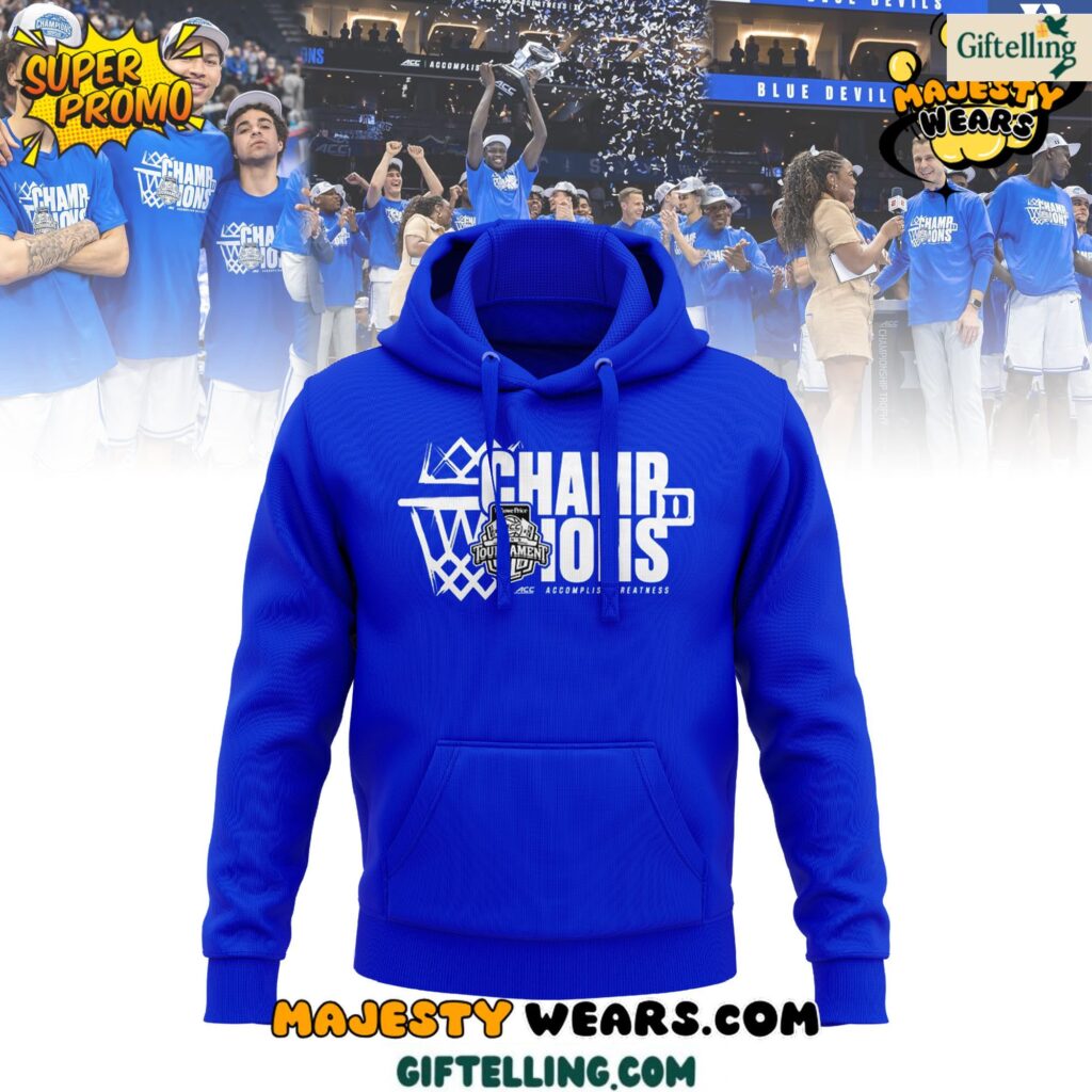 Duke Blue Devils 2025 ACC Men’s Basketball Conference Tournament Champions Hoodie 2