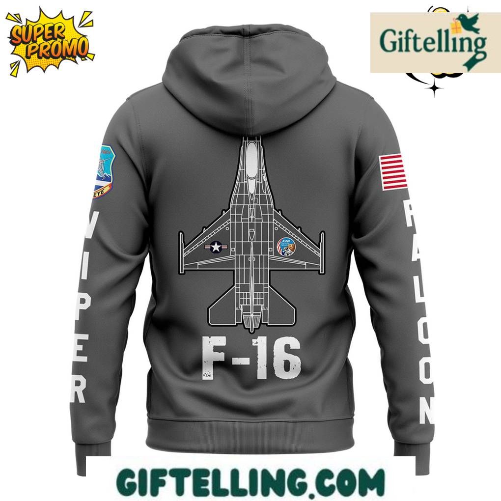 Engineered with aerospace-inspired attention to detail, this F-16 Fighting Falcon Air Power Legacy Special Grey Hoodie utilizes premium tri-blend fabric composition