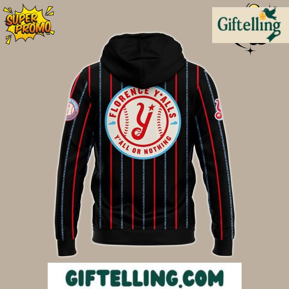 The innovative design of this Florence Yalls FloDay the 13th Reveal Hoodie incorporates classic horror elements with Y'alls team identity