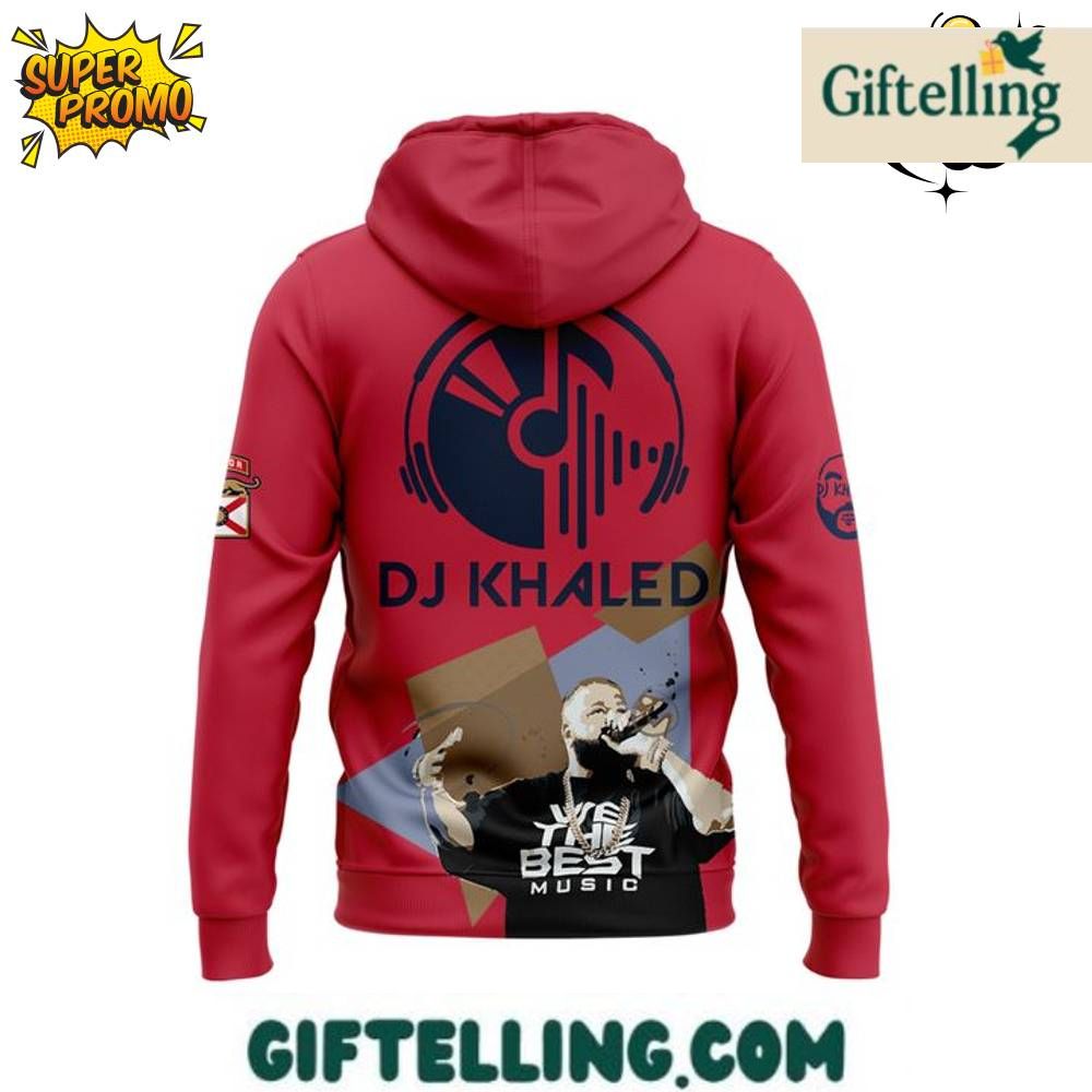 The limited edition graphics of this Florida Panthers DJ KHALED Hoodie blend Panthers team elements with DJ Khaled's signature style