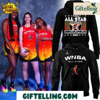 Indiana Fever WNBA All Star 2025 Black Hoodie