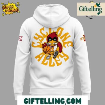 The "Nothing Easy" basketball design of this Iowa State Cyclones Basketball 2025 Hoodie incorporates championship messaging with Cyclones basketball identity