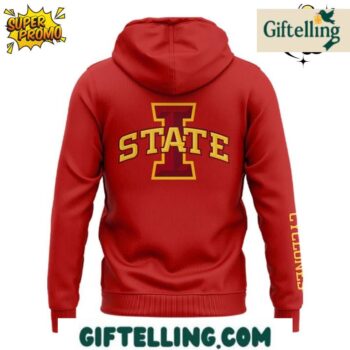 The special edition red design of this Iowa State Cyclones Red Zip Hoodie incorporates university pride imagery with Cyclones athletic identity