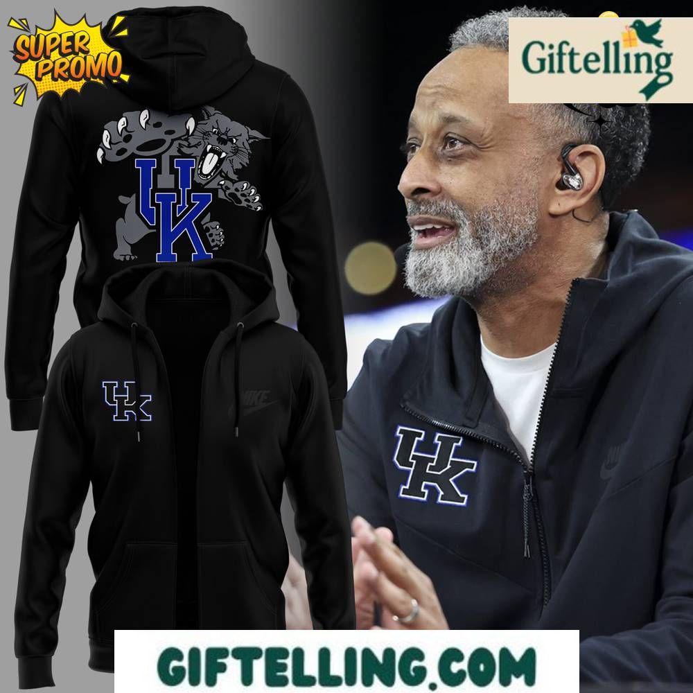 The limited edition graphics of this Kentucky Wildcats Coach Brooks Zip Hoodie celebrate coaching achievement