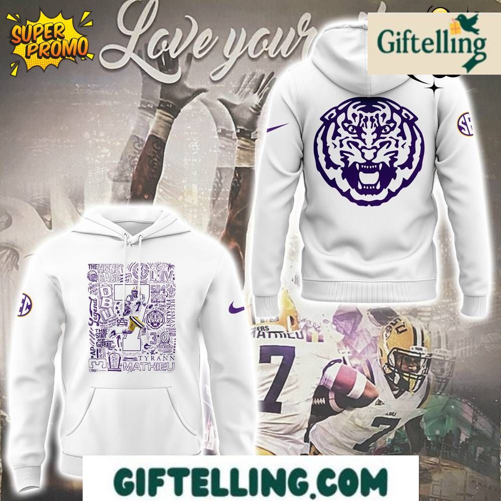 LSU Tiger The Honey Badger 2025 Hoodie celebrates the legendary toughness and fearless spirit
