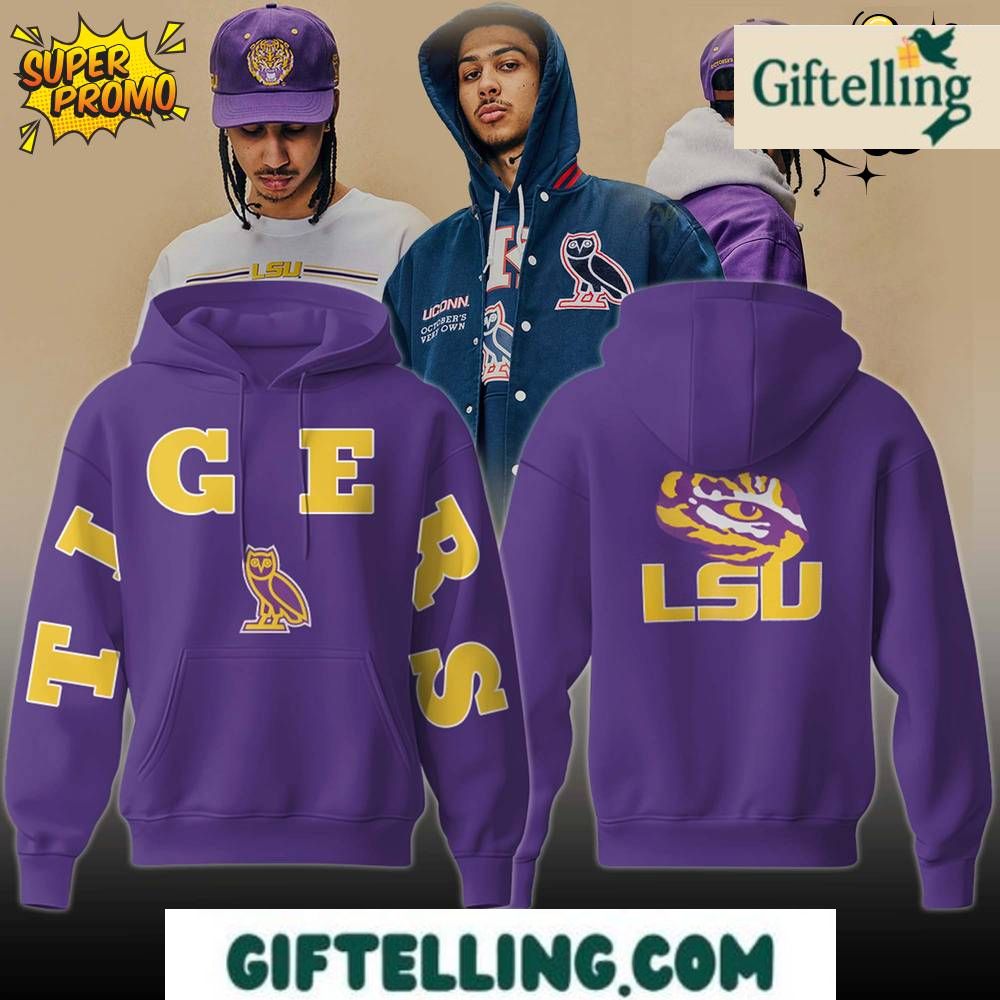 LSU Tigers x OVO Time To Shine Purple Hoodie