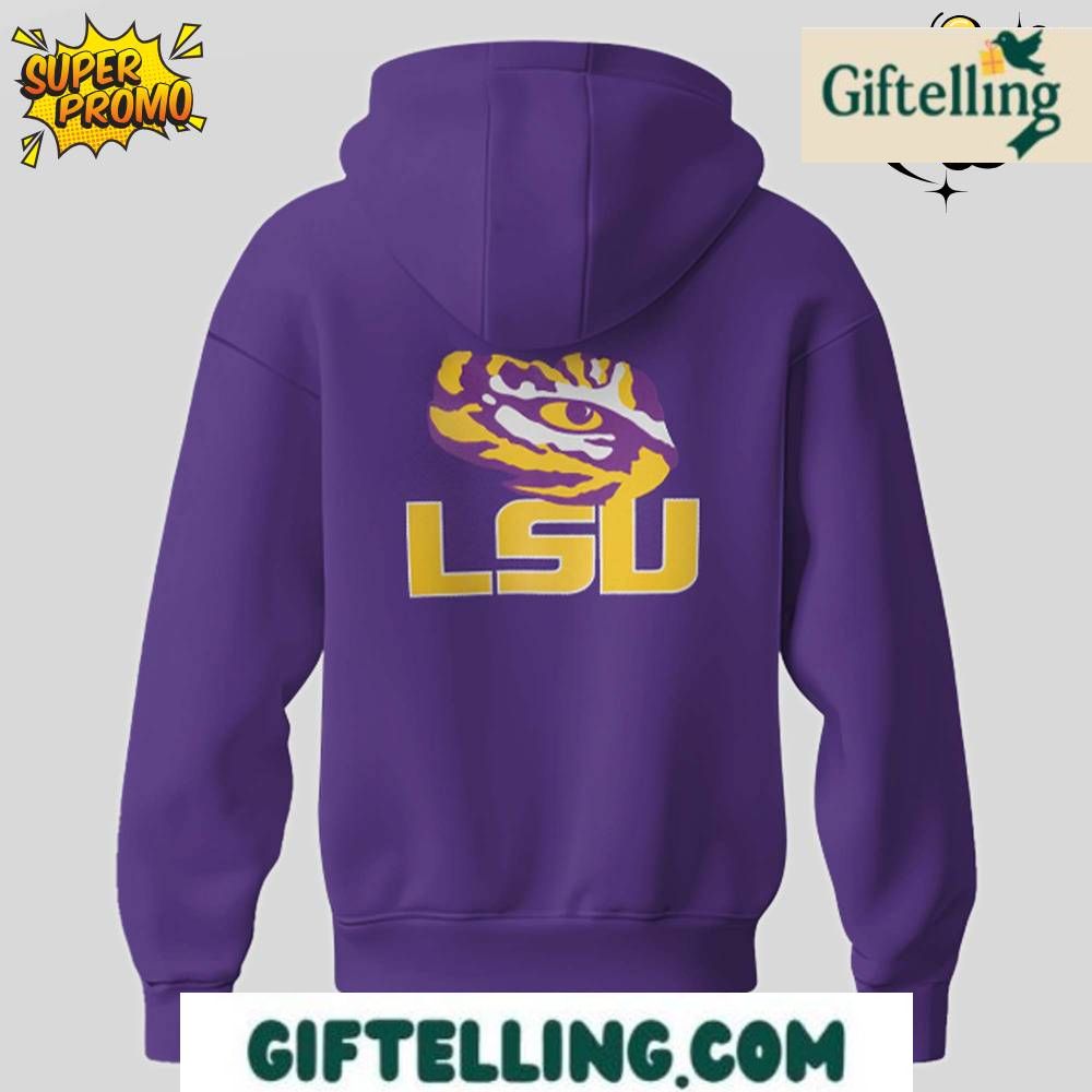 The "Time to Shine" design elements of this LSU Tigers OVO Purple Hoodie celebrate both Tigers achievement and personal excellence
