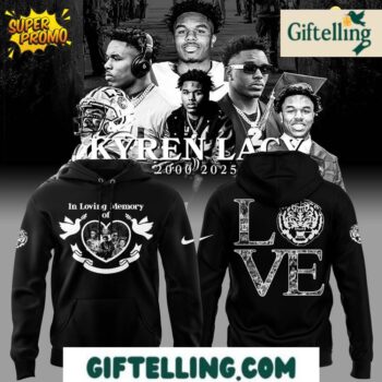 LSU Tigers RIP Kyren Lacy 2000-2025 Gift For Fan Black Hoodie serves as a heartfelt tribute to honor the memory and legacy of a beloved Tigers athlete