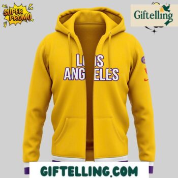 The Los Angeles Sparks Special 2025 Uniform Zip Hoodie celebrates women's basketball excellence