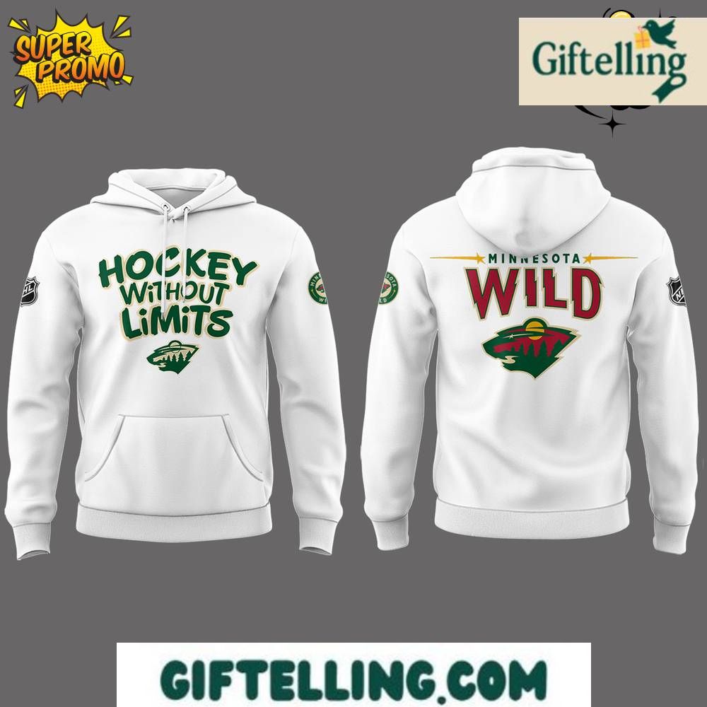Minnesota Wild Hockey Without Limits 2025 White Hoodie