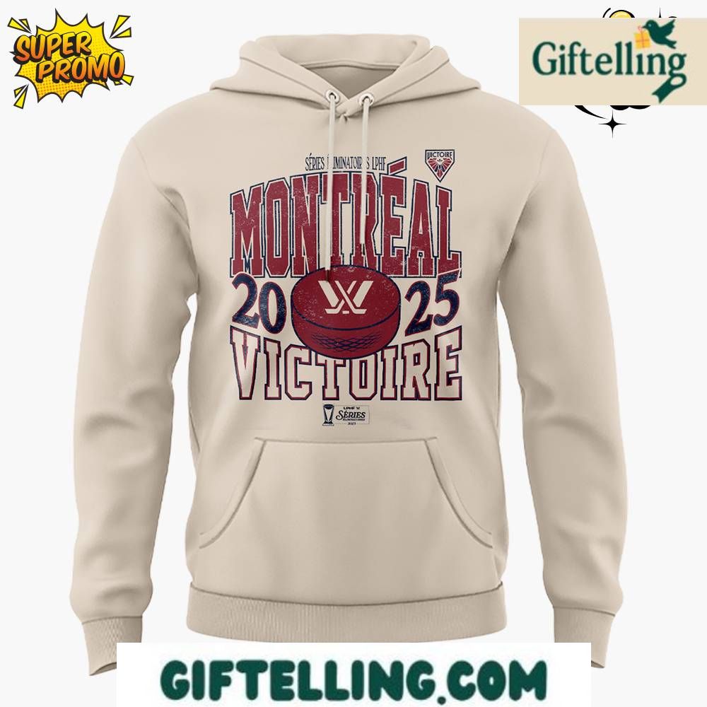 The 2025 inaugural design of this Montreal Victoire New Limited Edition Hoodie incorporates victory themes with Montreal hockey identity