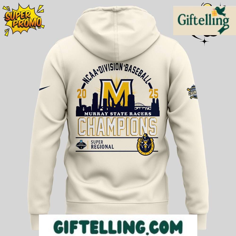 Murray State Racers 2025 Super Regional Champions Zip Hoodie commemorates championship advancement and tournament excellence