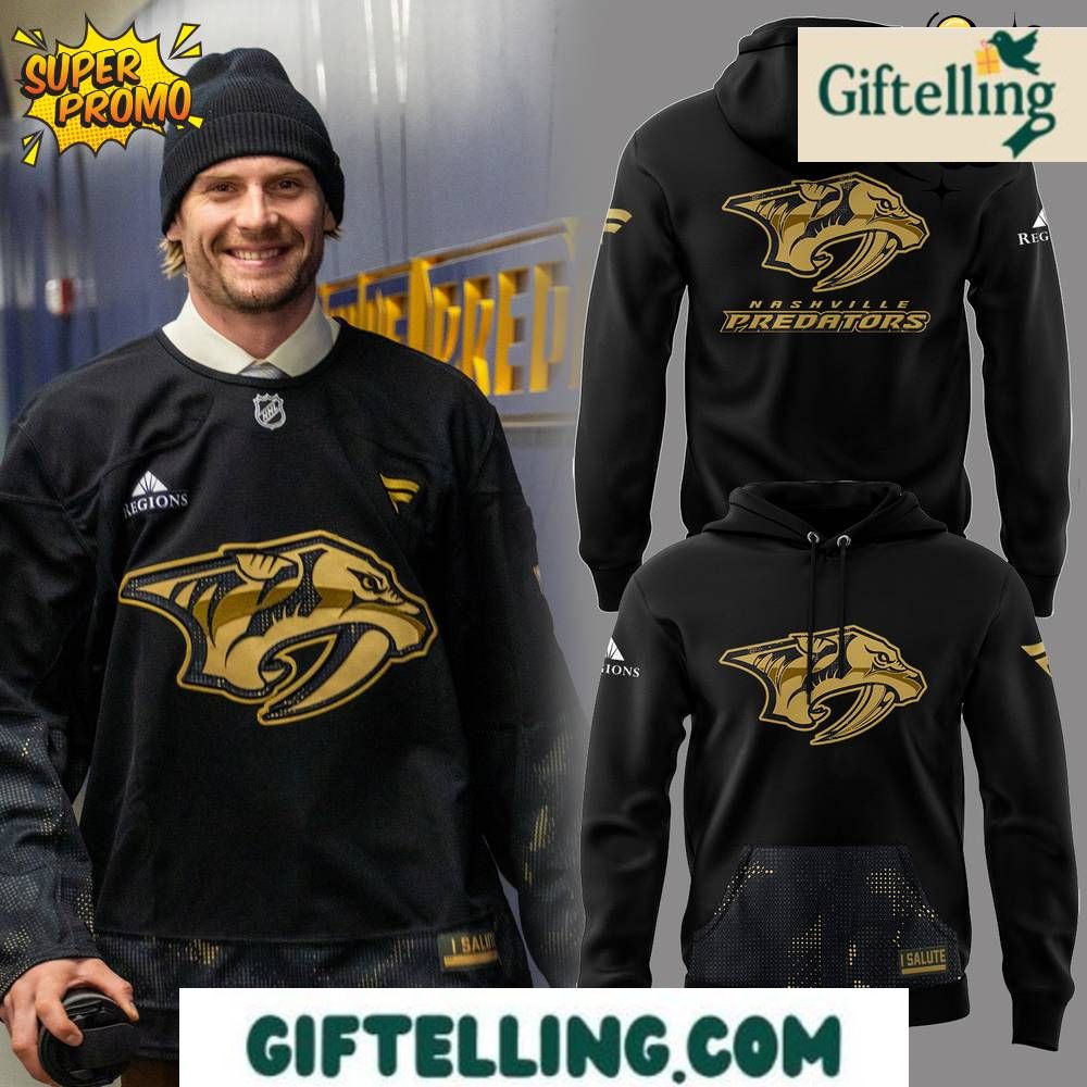 Nashville Predators Military 2025 Limited Edition Hoodie honors military service and veteran appreciation through premium construction