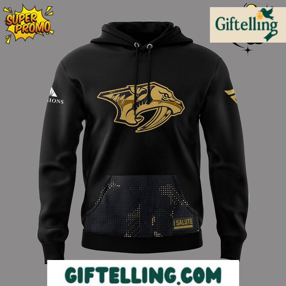 Nashville Predators Military 2025 Limited Edition Hoodie
