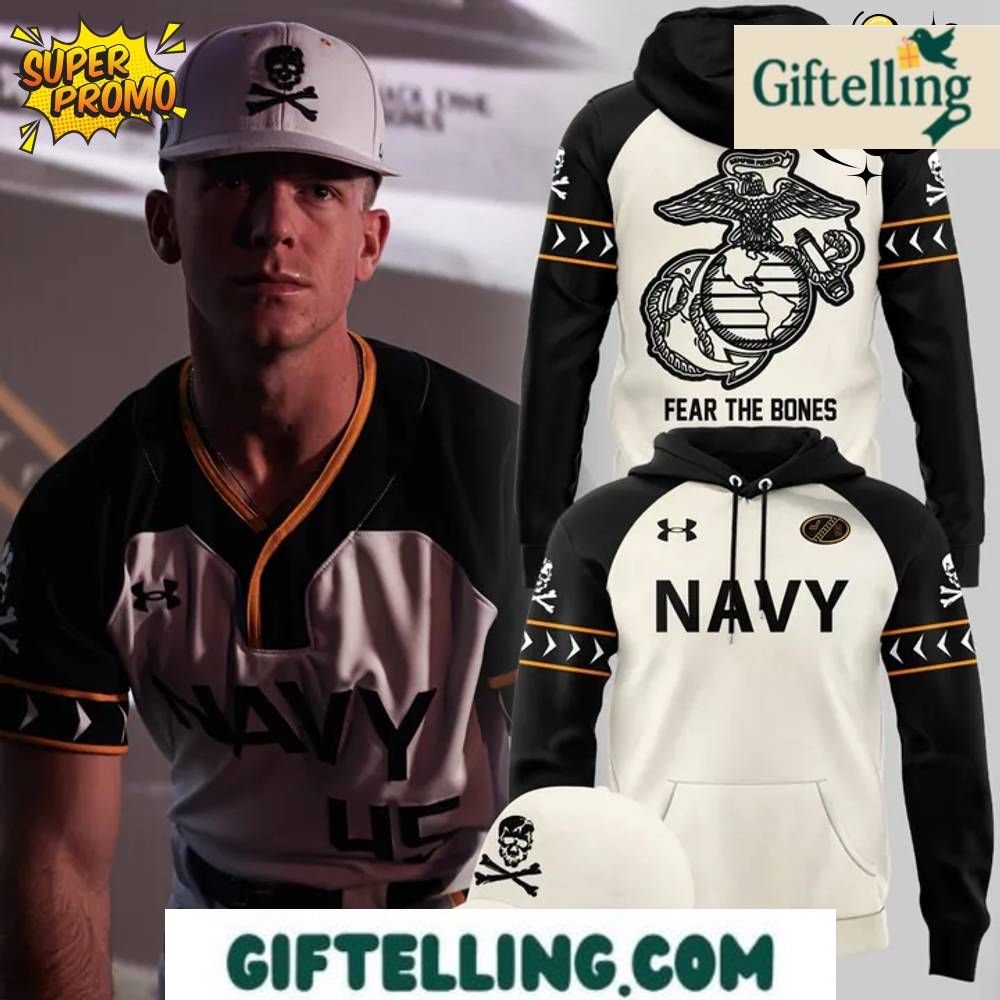Navy Midshipmen Fear The Bones Limited Edition Hoodie combines naval tradition with intimidating competitive spirit