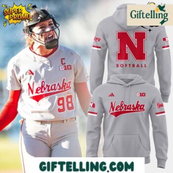 Nebraska Cornhuskers Softball Limited Edition Grey Hoodie celebrates women's collegiate athletics