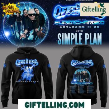 The Offspring – Supercharged Worldwide in '25 Hoodie captures the explosive energy and global reach of punk rock legends