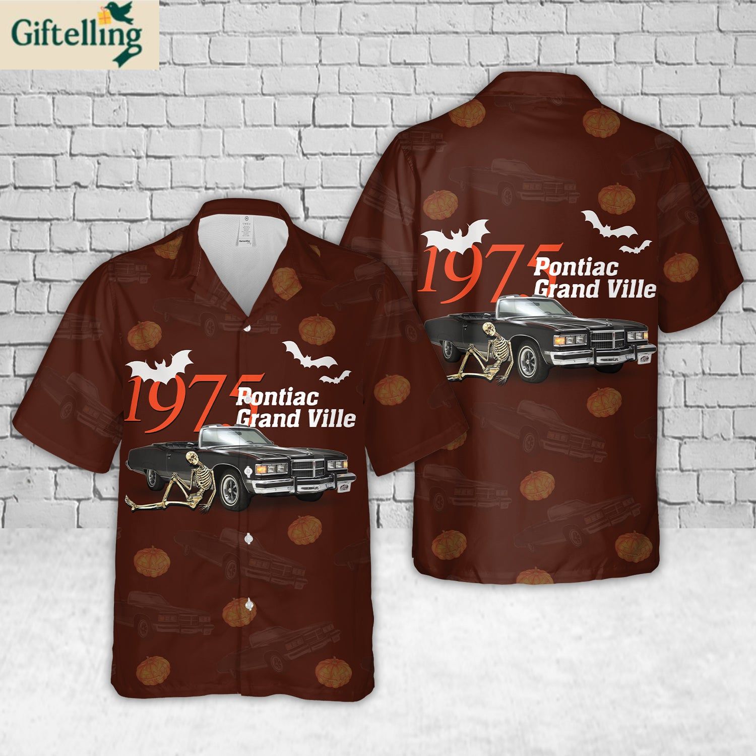 1975 Pontiac Grand Ville Brougham Hawaiian Shirt 1 1975 Pontiac Grand Ville Brougham Hawaiian Shirt 1