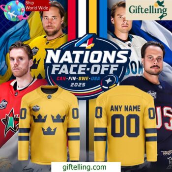 Sweden Ice Hockey 4 Nation Face Off 2025 Hockey Jersey