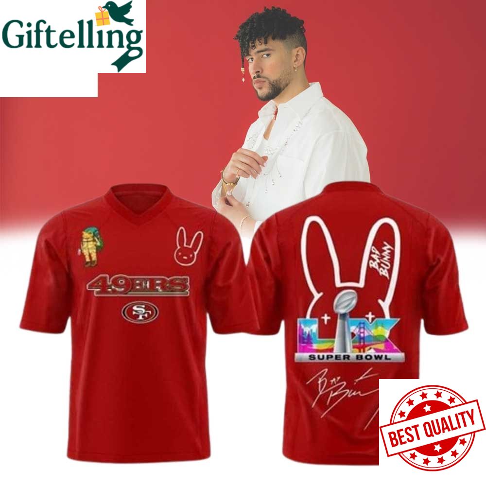 49Ers Bad Bunny Halftime Show Football Jersey