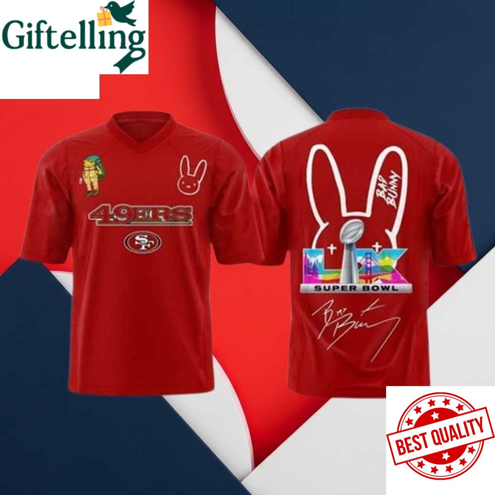 49Ers Bad Bunny Halftime Show Football Jersey