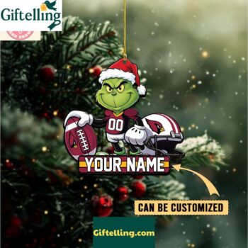 Arizona Cardinals x The Grinch Christmas Acrylic Ornament