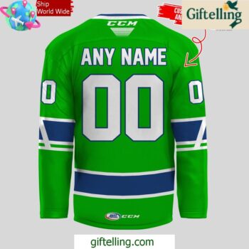 Abbotsford Canucks AHL CCM Edition Green Hockey Jersey 3