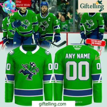 Abbotsford Canucks AHL CCM Edition Green Hockey Jersey