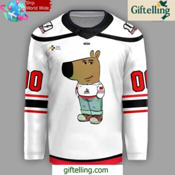 Adirondack Thunder Chill Guy 2025 White Hockey Jersey
