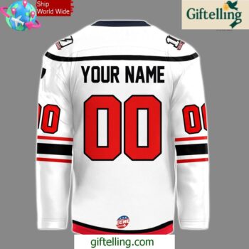 Adirondack Thunder Chill Guy 2025 White Hockey Jersey