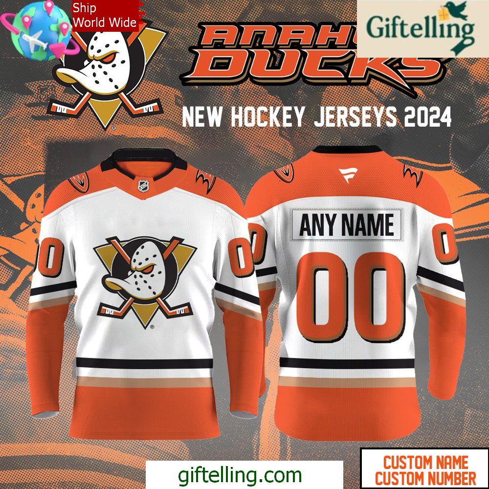 Anaheim Ducks Customized New Hockey Jersey 2024