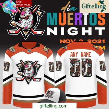 Anaheim Ducks Dia De Los Muertos 2024 Hockey Jersey