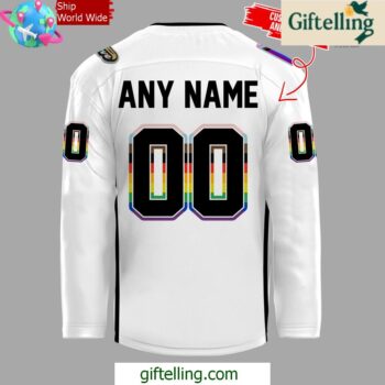 Anaheim Ducks Happy Pride Night 2025 White Hockey Jersey 3