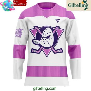 Anaheim Ducks Hockey Fights Cancer Special Hockey Jersey