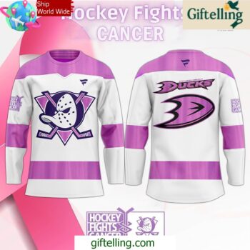 Anaheim Ducks Hockey Fights Cancer Special Hockey Jersey