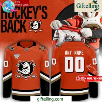Anaheim Ducks Home Breakaway 2024 Orange Hockey Jersey