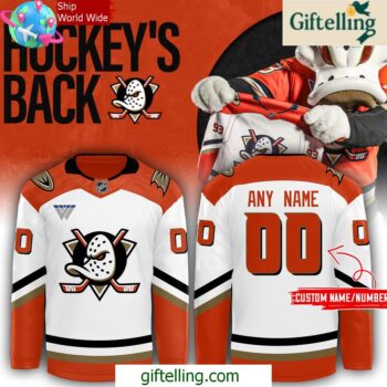 Anaheim Ducks Home Breakaway 2024 White Hockey Jersey