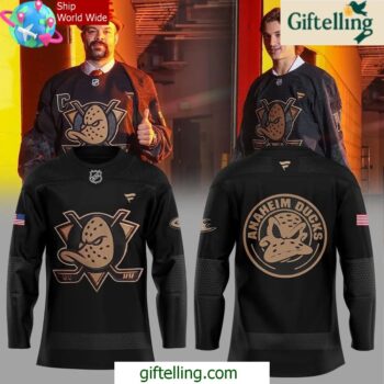 Anaheim Ducks Military Appreciation Special Black Hockey Jersey